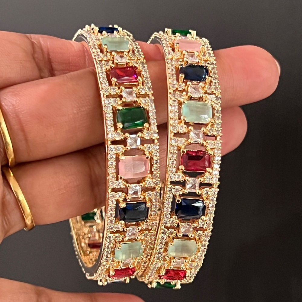 American diamond multi bangles
